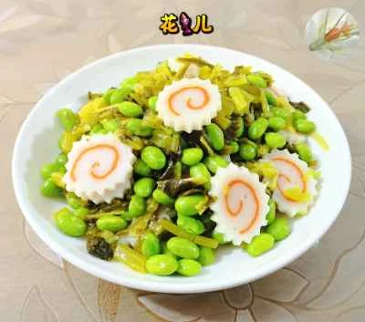 塩漬け野菜と枝豆の炒め物レシピ