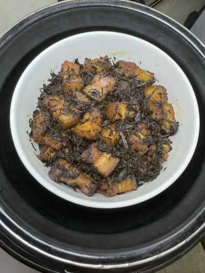 塩漬けカラシナ入り蒸し豚バラ肉の作り方：10