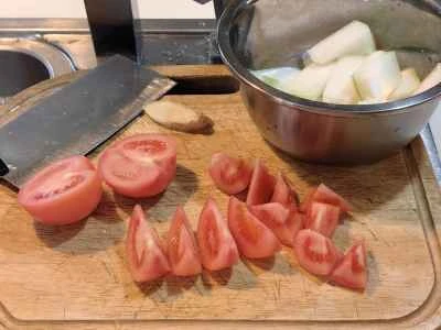 トマトと冬瓜の作り方：1