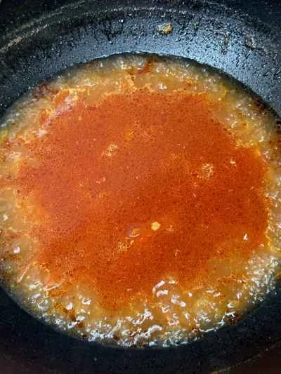 米麺入りトマトエビペーストの作り方：7