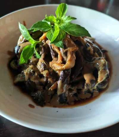 手でちぎったナスのレシピ