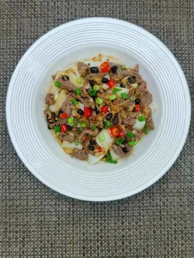 牛肉と米麺の蒸しロールの作り方：11