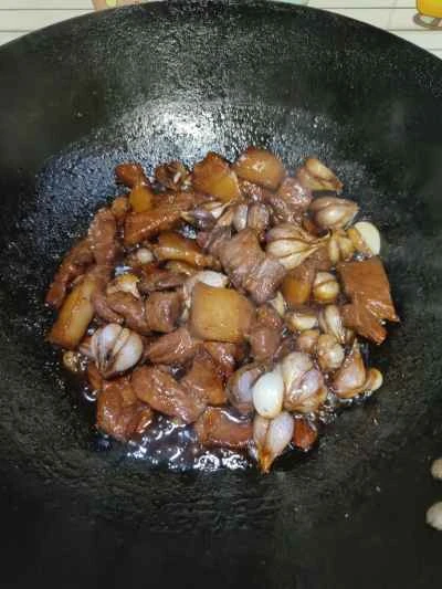 客家風ニンニク煮豚のレシピ手順：12