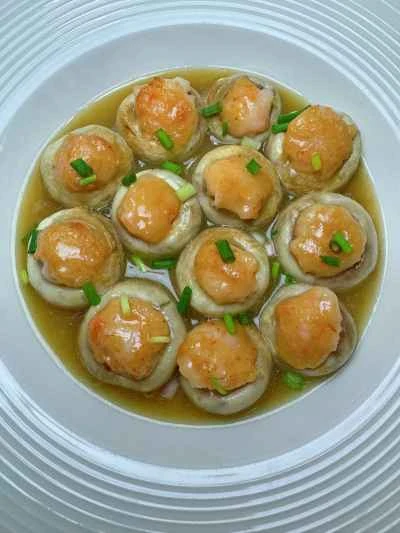 きのこ入りエビボールのレシピ