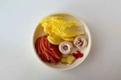 豚肉入り蒸しキャベツの作り方：1