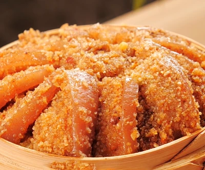 四川風米粉蒸し豚肉のレシピ手順：7