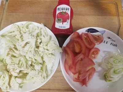 カリフラワー炒めの作り方：1