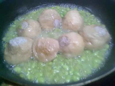 からし菜の漬物、揚げグルテン、肉詰め、ゆで枝豆の作り方：11