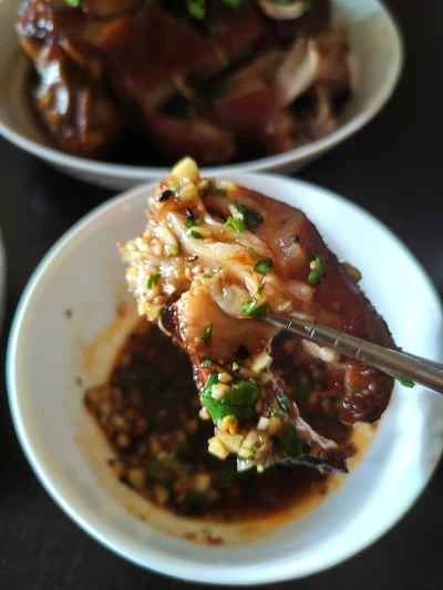 お茶風味の豚足煮込みの作り方：12