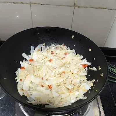 家庭風もち米とたけのこの炒め物レシピの手順：4