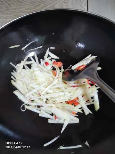 大根炒めの作り方：4