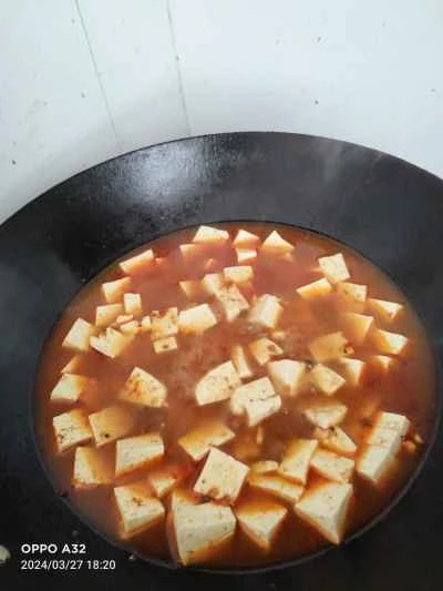 麻婆豆腐のレシピ手順：6