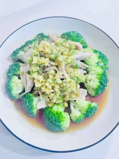 生姜とネギ入り細切りチキンの作り方：10