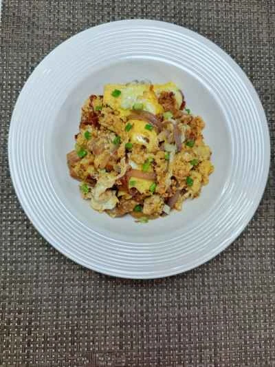 鶏もも肉のスクランブルエッグのレシピ手順：11