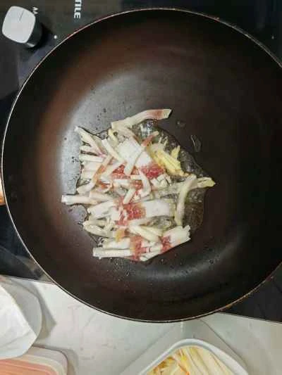 水たけのこの炒め物の作り方：3