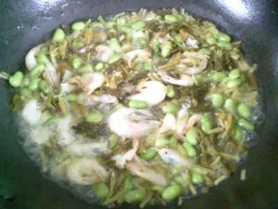 白エビと枝豆の炒め物と漬物の作り方：6