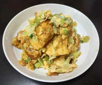 ネギ入りスクランブルエッグの作り方：8