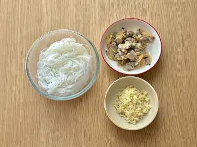 ニンニクあさり春雨の作り方：3