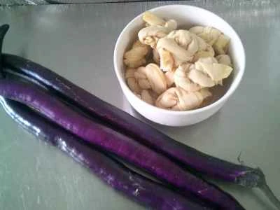 豆腐の結び目とナスの煮込みの作り方：1