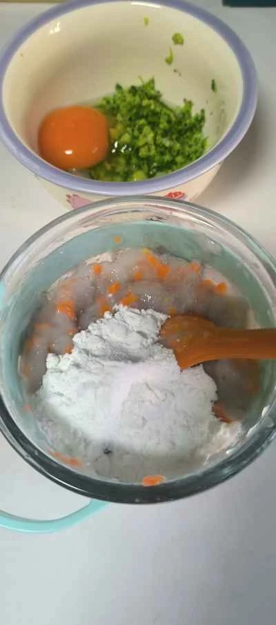 ブロッコリーとエビのケーキのレシピ手順：3