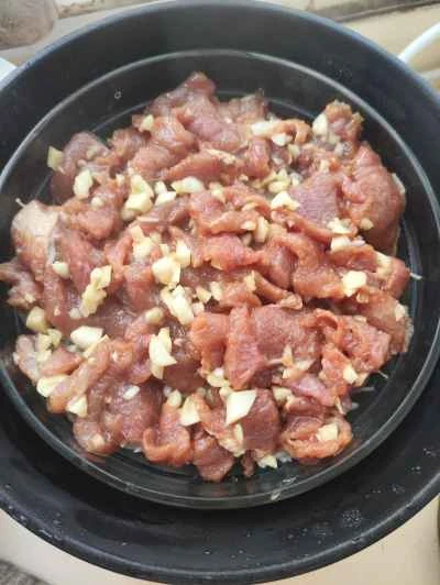 にんにくエノキ茸入り蒸し豚肉の作り方：7