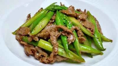牛肉とアスパラガスの炒め物の作り方：15