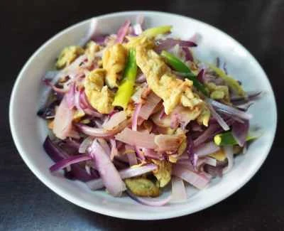 玉ねぎ入りスクランブルエッグの作り方：7