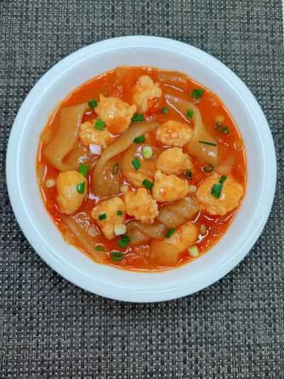 四川麺入りトマトエビペーストの作り方：13