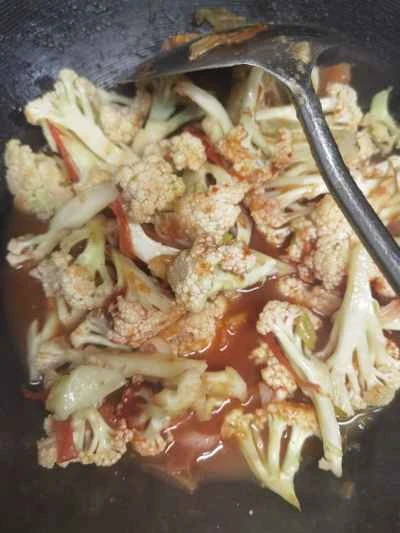 カリフラワー炒めのレシピ手順：6