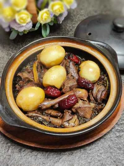 ヨモギと鳩のスープの作り方：14