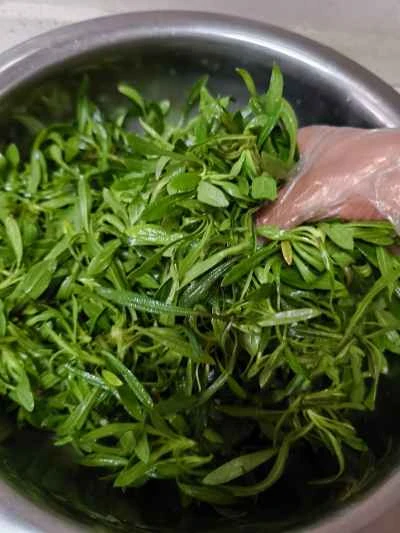 野菜入り蒸し麺 レシピ手順：8