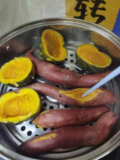 蒸しサツマイモのレシピ手順：5