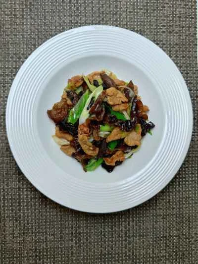 豚肉とネギとキクラゲの炒め物の作り方：12