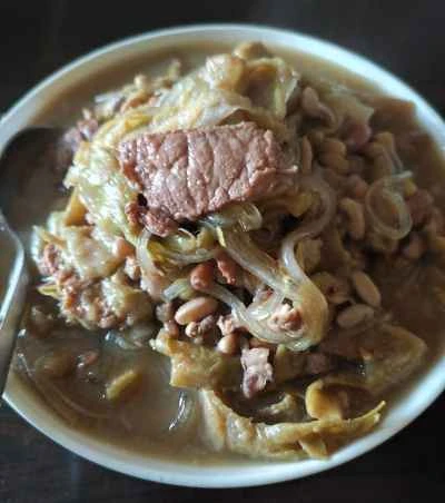 豚赤身肉と春雨、インゲン豆の煮込みレシピ