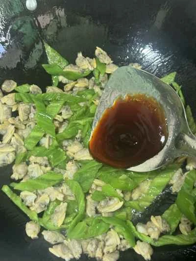 ピーマンとアサリの炒め物の作り方：7