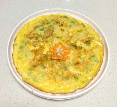 小魚とネギ入り目玉焼きの作り方：8