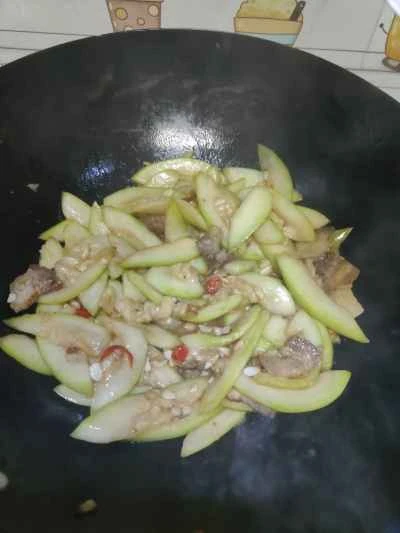 豚バラ肉とひょうたんの炒め物の作り方：9