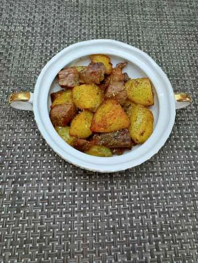 クミンポテトと牛肉のキューブを作る手順：12