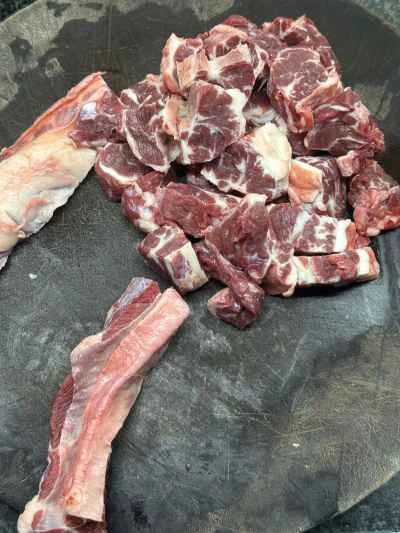 ゴーヤ入り牛バラ肉の煮込みの作り方：1