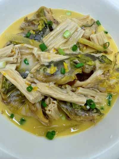 乾燥豆腐皮で煮込んだ黄ナマズのレシピ