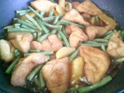 フライドポテトと豆の三角形を作る手順：10