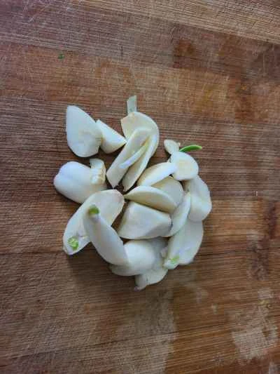 ハムと赤カラシナの炒め物の作り方：7