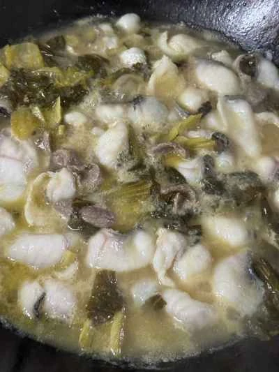 ザワークラウトと魚と牛肉のコンボの作り方：10