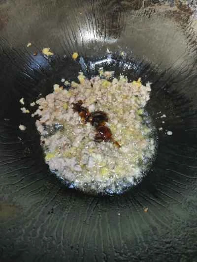 ひき肉とインゲンの漬物を作る手順：6