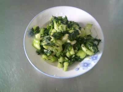 手摘み野菜と枝豆の炒め物の作り方：7