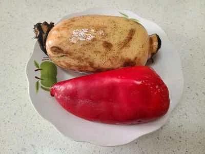 レンコンと赤唐辛子の炒め物の作り方：1