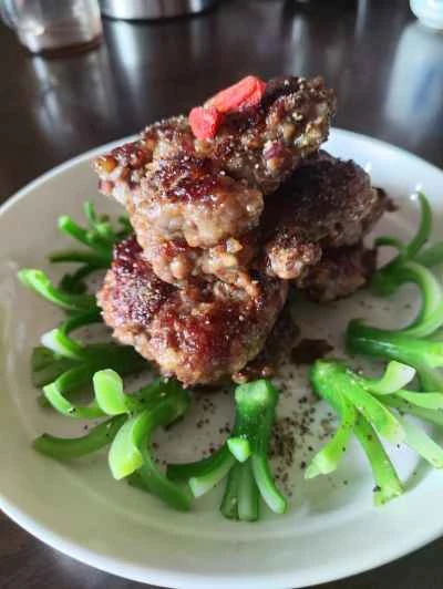 ケールとビーフパテの作り方：7