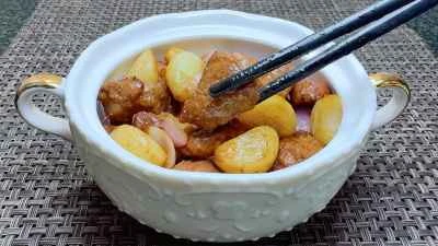 ニンニク風味の豚肉の角切りの作り方：18