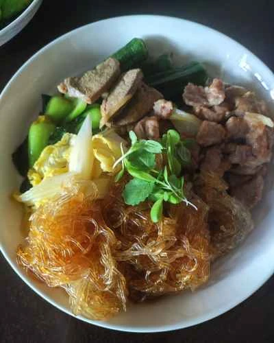 里芋と春雨入り蒸し豚赤身肉のレシピ