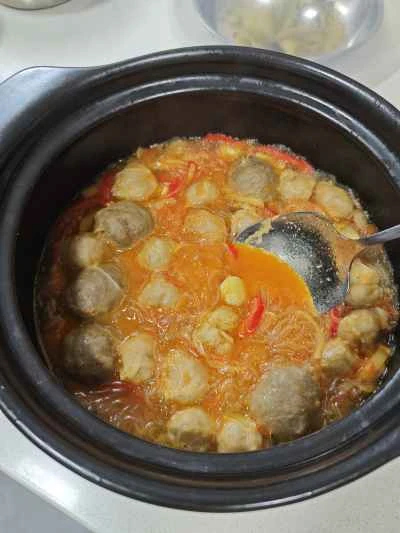 トマトミートボール春雨キャセロールのレシピ手順：9